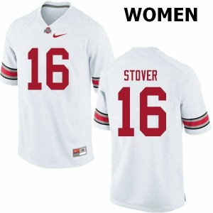 Women's Ohio State Buckeyes #16 Cade Stover White Nike NCAA College Football Jersey December GPX6744LC